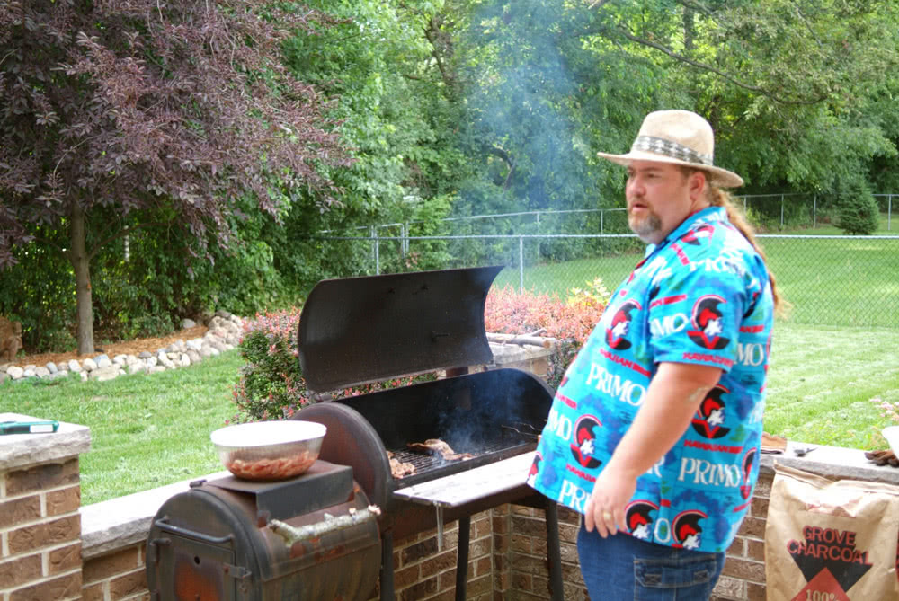 Jim at the grill